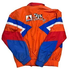 🚗Vintage Michael Waltrip #21 Citgo Racing Jacket 90s NASCAR Medium M Orang Blue🚗
